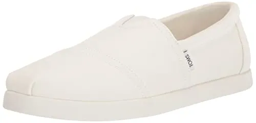 TOMS Herren ALP FWD Flacher Slipper, Weiss/opulenter Garten, 42 EU - Nachhaltige Slipper für Herren mit recycelter Baumwolle, flexibler TPR-Laufsohle und komfortabler Einlegesohle. Ideal für umweltbewusste Stilbewusste!