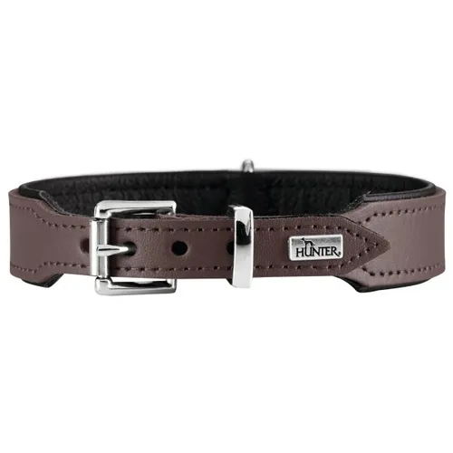 Hunter Halsband Basic - Hundehalsband 34-38 cm braun/schwarz - Weiteres Autozubehör; robustes und stilvolles Hundehalsband in Braun/Schwarz für optimalen Tragekomfort und Sicherheit bei Ausflügen.
