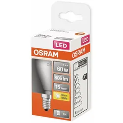 Osram STAR, 7 W, 60 W, E14, 806 lm, 15000 h, Warmweiß