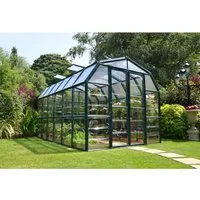 Palram-Canopia Gewächshaus GRAND GARDENER 8x12 - Geräumiges Gewächshaus (9m²) aus robustem Kunststoff und Alu, ideal für Hobbygärtner, schützt Pflanzen vor Witterungseinflüssen und bietet optimale Wachstumsbedingungen.