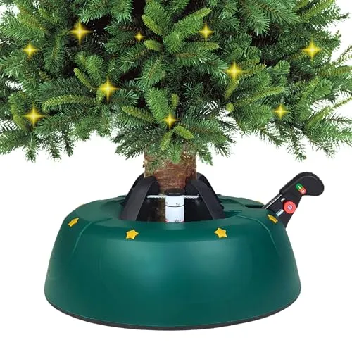 Stabiler Christbaumständer für Baumhöhe bis 2m, mit Fußpedal und Einseiltechnik, inkl. 2L Wassertank, Weihnachtsbaumständer mit Sicherheitssystem, Grün (Matt) – Kamai Start 2.0