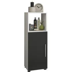 VCM Badschrank Flandu 913683, schwarz/weiß
