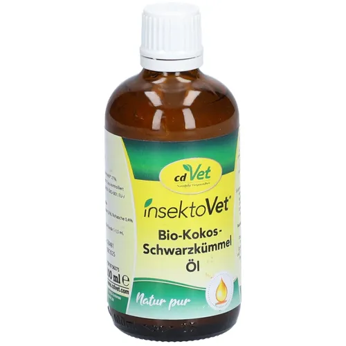 INSEKTOVET Kokos-Schwarzkümmel-Öl für Hunde 100 ml