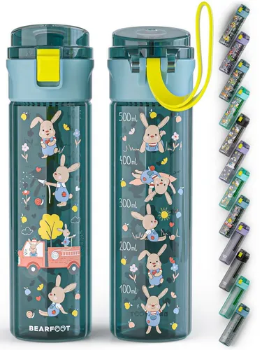 BEARFOOT Trinkflasche Trinkflasche Kinder, 500ml, leicht - Feuerwehr-blau