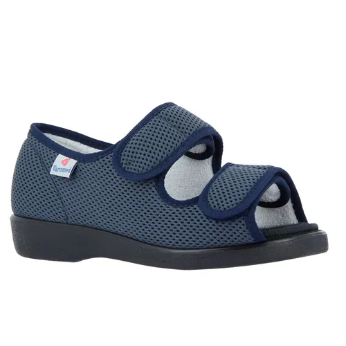 Sandale VAROMED, Gr. 45, hellblau - Wanderschuhe für geschwollene Füße, atmungsaktive Verbandsandalette mit Klettriemen für optimale Anpassung und Weichschaum-Einlage für höchsten Komfort.