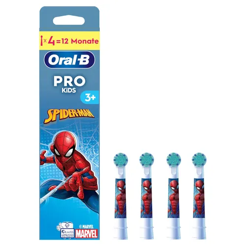 Oral-B Aufsteckbürsten Kids Spiderman 4er Aufsteckbürsten