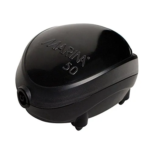 Marina 11110 Durchlüfterpumpe 50 - Leistungsstarker Luftstrom für Aquarien bis 60L, sorgt für sauerstoffreiches Wasser und einfache Handhabung