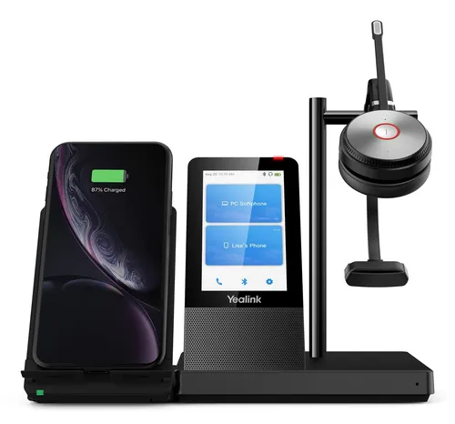 Yealink WH66 DECT Wireless Headset Mono UC Over-Ear - Mono Over-Ear Headset für PC und Telefonie, bietet robuste professionelle Qualität und kabellosen DECT-Anschluss mit praktischem Ladeständer.