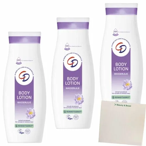 usy Bundle für CD Feuchtigkeitslotion Wasserlilie 3er Pack (3x400ml Flasche) + usy Block