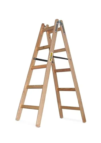 DRABEST Holzleiter 2x5 Sprossen von Drabest