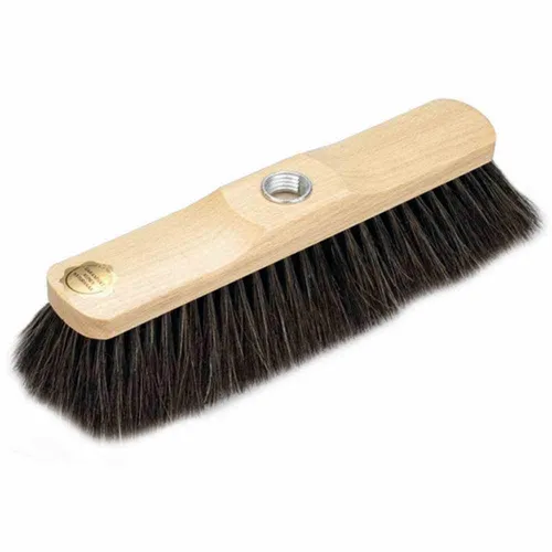 BÜMAG Zimmerbesen Naturhaar naturfarben 29 cm weißer Bart, lackiert