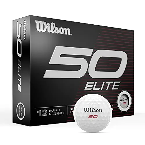 Wilson Unisex-Erwachsene Fifty Elite Golfbälle, Weiss/opulenter Garten