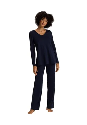 Hanro Cotton Silk Schlafanzug (XS Deep Navy) von HANRO