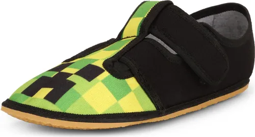Ladeheid Kinder Hausschuhe LARW009 (Schwarz Grün Gelb, 25)