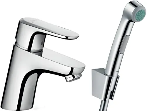hansgrohe Ecos Wasserhahn mit Bidette Handbrause und Brauseschlauch 160 cm, Verc