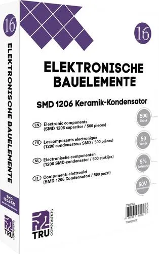 Produktbild TRU COMPONENTS T1806P025 Keramik-Kondensator Sortiment SMD 1206