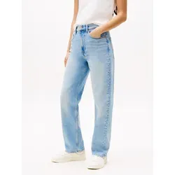 Tommy Jeans Straight-Jeans LAYLA HR SLIM STR in Knöchellänge blau 31 - Stoffhosen mit elastischem Denim-Material für perfekten Tragekomfort. Die knöchellangen Jeans bieten einen modernen slim fit und sind ideal für lässige Outfits.