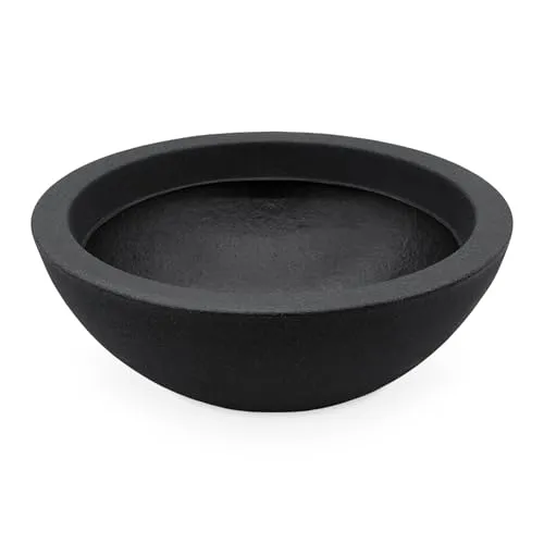 Kunststoff Pflanzschale rund anthrazit von Spetebo