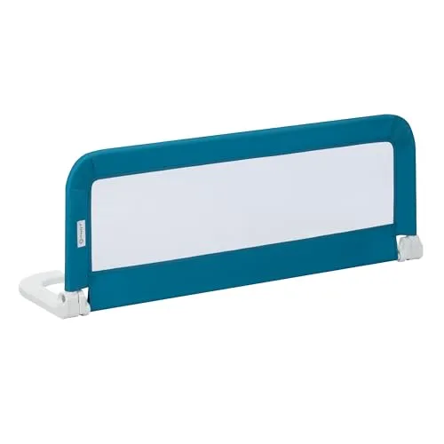 Safety 1st Tragbares Bettgitter 106 × 42 cm, Blau | Zusammenklappbares Bettgitter, 18 Monate–5 Jahre, Netzgewebe, Leicht zu Montieren, Automatische Sperre, Leicht Tragbar