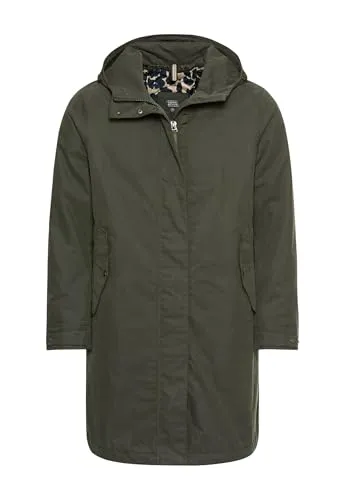 camel active Kurzmantel mit Kapuze und Innenfutter in Waldgrün (Größe L) - Stylischer Kurzmantel mit herausnehmbarem Innenfutter, ideal für wechselhaftes Wetter. Atmungsaktiv und bequem, perfekt für den Alltag. Praktische Pattentaschen und ein Zweiwege-Reißverschluss runden das Design ab.