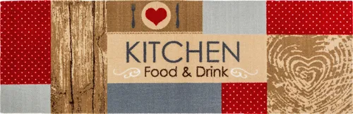 ASTRA Schmutzfangmatte Miabella Kitchen, 50 x 150cm - Teppich mit rutschfester Unterseite, ideal für die Küche. Hohe Saugfähigkeit und waschbar bei 30°C sorgen für Sauberkeit und Sicherheit.
