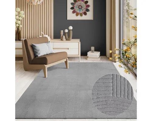 Rio Teppich in grau von the carpet