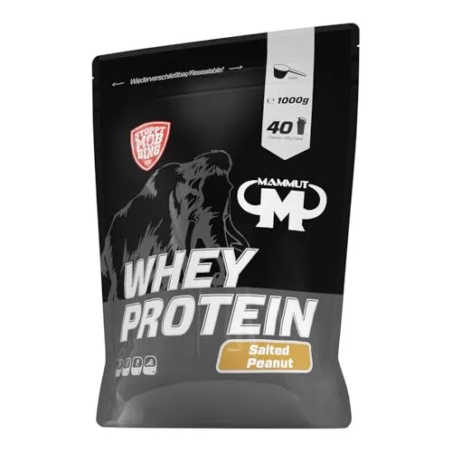 Whey Protein - Salted Peanut - 1000 g Zipp-Beutel - Molkenprotein mit 27 g Protein pro Portion, ideal für Sportler zur Unterstützung von Muskelaufbau und Erhalt. Praktische Löslichkeit und Dosierung für den perfekten Shake.