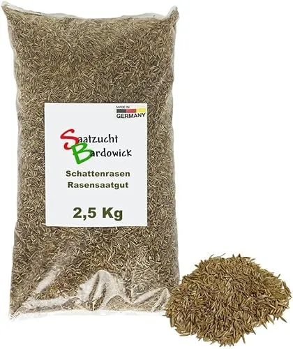 Saatzucht Bardowick Rasen Schattenrasen Grassamen Rasensamen Rasensaat Gras 2,5kg Gras - Qualität zum Fairen Preis