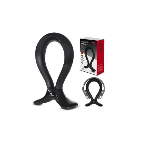 Maclean MCTV-920 - 2 in 1 Zimmerantenne und Kopfhörerständer, für Innenbereich in elegantem Schwarz