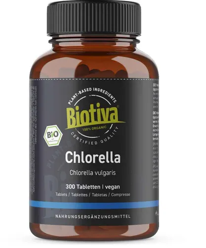 Chlorella Bio (300 Tabletten) Biotiva (99,27 EUR/kg)