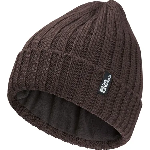 Jack Wolfskin Rib Knit Beanie - Herren Mütze für Wanderer, warme Strickmütze mit winddichtem Fleece-Futter für optimalen Tragekomfort und Schutz bei kaltem Wetter.