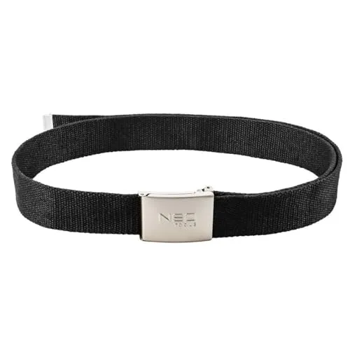 NEO Profi Arbeitsgürtel 130 cm Handwerkergürtel Gürtel schwarz Metallschnalle mit Schnappverschluss Schnallengürtel Hosengürtel Werkzeuggürtel