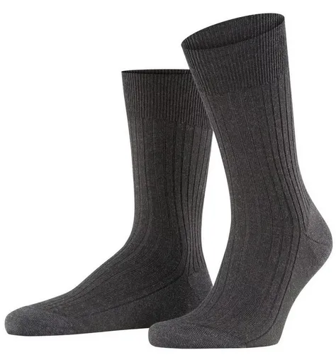 FALKE Socken Tagessocke Crew Bristol Pure (hochwertige Schurwolle) anthrazit Herren
