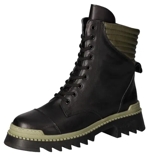 2Go Fashion Damen 8095-501 Mode-Stiefel, schwarz/Oliv, 36 EU - Elegante Mode-Stiefel mit Blockabsatz und praktischem Reißverschluss. Hergestellt aus hochwertigem Leder für einen stilvollen Auftritt und optimalen Tragekomfort.