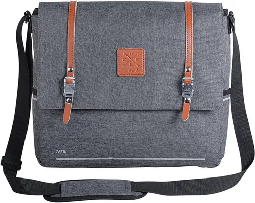 Zéfal Urban Messenger Bag 25x30x13cm - Grau - Fahrradtaschen mit idealer Größe für den täglichen Gebrauch, leicht und stylish, perfekt für Pendler.