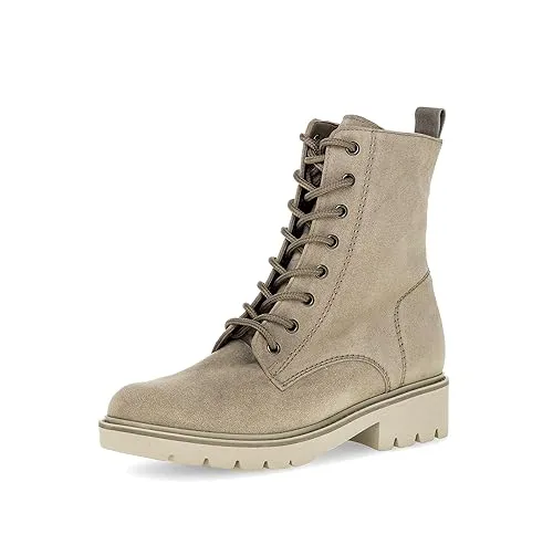 Gabor Damen Combat Boots, Frauen Stiefeletten,Wechselfußbett,Moderate Mehrweite (G),Booties,halbstiefel,Kiesel (Micro),40 EU / 6.5 UK