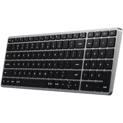 SATECHI Slim X2 Kabellose Bluetooth Tastatur – Hintergrundbeleuchtung & Ziffernblock - Tastatur für Mac mit Multi-Device Sync, Hintergrundbeleuchtung und elegantem Aluminiumdesign – perfekt für eine moderne Arbeitsumgebung.