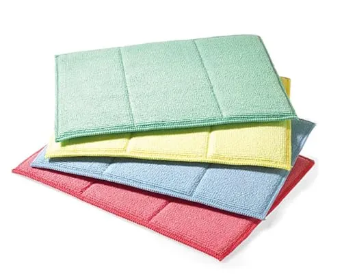 Set Vielseitige Mikrofaser-Reinigungstücher in 4 Farben extrem saugfähig und langlebig