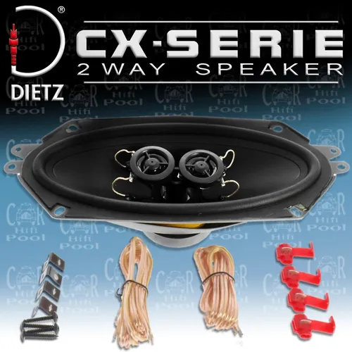 Dietz CX-4102 2-Wege Oval Koax Lautsprecher - Lautsprecher mit 4x10 Zoll und 39 Watt RMS Sinusleistung, ideal für kraftvollen Sound im Auto oder Zuhause.