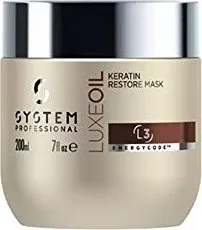 System Professional LipidCode LuxeOil Keratin Protect Intense Mask 200 ml - Haarkuren mit intensiv regenerierender Formel, angereichert mit Shea Butter für mehr Geschmeidigkeit und verbesserte Stylebarkeit.
