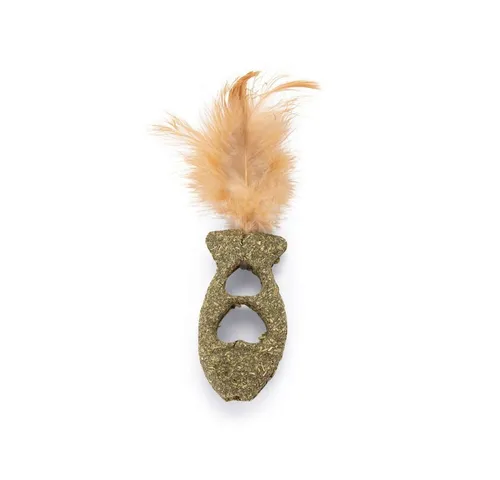 Beeztees Tierkuscheltier Beeztees Catnip Spielzeug Fisch mit Federn