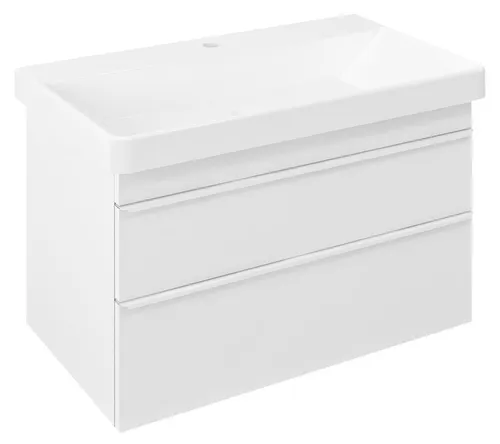 Sapho Waschbeckenunterschrank SITIA 75,6x50x44,2cm, Weiß matt mit Soft Close - Praktischer Waschbeckenunterschrank von SAPHO in Weiß matt. Mit 2 Schubladen und Soft Close Funktion für leises Schließen. Ideal für moderne Badezimmer und bietet viel Stauraum.