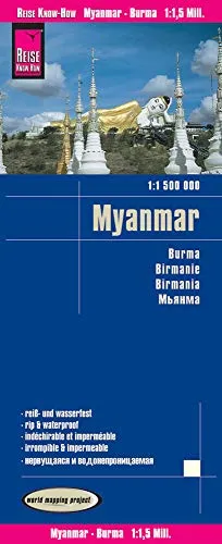 Reise Know-How Landkarte Myanmar (1:1.500.000): world mapping project