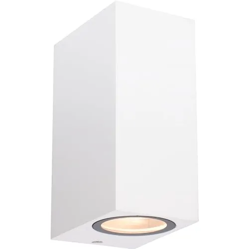 LED's light 1000663 Außen-Wandleuchte weiß 2x GU10 IP44 für LED und Halogen bis 35W