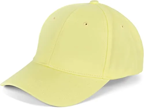 styleBREAKER Unisex 6-Panel Baseball Cap | gebürstete Baumwolle | Klettverschluss verstellbar | einfarbiges Basecap für Damen und Herren, Farbe:Sonnengelb