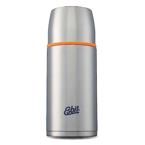 Esbit ISO Vakuumflasche 0,75 l Edelstahl Silber - Thermobehälter mit doppelter Isolierung, auslaufsicher und BPA-frei – ideal für heiße und kalte Getränke unterwegs!