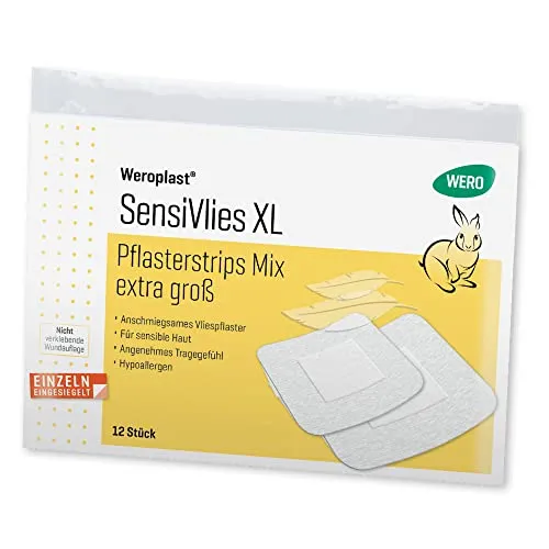 Weroplast® SensiVlies XL Pflasterstrips Mix – 12 Stk