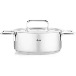 Fissler Bratentopf Pure, 2,4 L - Made in Germany - Kochtöpfe mit breitem Schüttrand und Superthermic-Boden für optimale Wärmeverteilung. Ideal für Festtagsbraten und Schmorgerichte, backofengeeignet bis 220 °C.