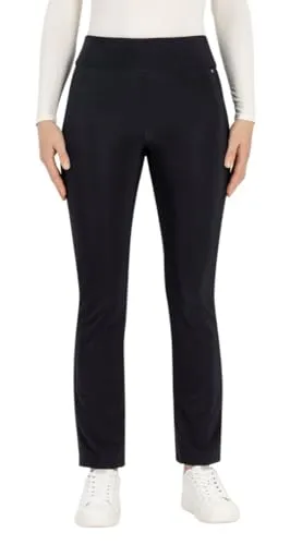 Stehmann Ina19-740 Thermohose Größe 42, schwarz - Gerade geschnittene Thermohose mit hohem Form-Bund für optimalen Sitz. Kuschelig warm und ideal für kalte Tage. Fußweite: 38 cm, fällt groß aus - bitte eine Größe kleiner bestellen.