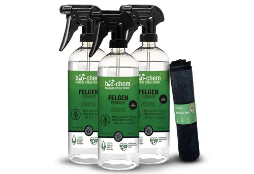 bio-chem Felgenreiniger 750 ML – kraftvoll & säurefrei - Autopflege & Motorradpflege: Selbstwirkender Felgenreiniger entfernt mühelos Bremsstaub & Schmutz, materialschonend und biologisch abbaubar – ideal für Alufelgen.